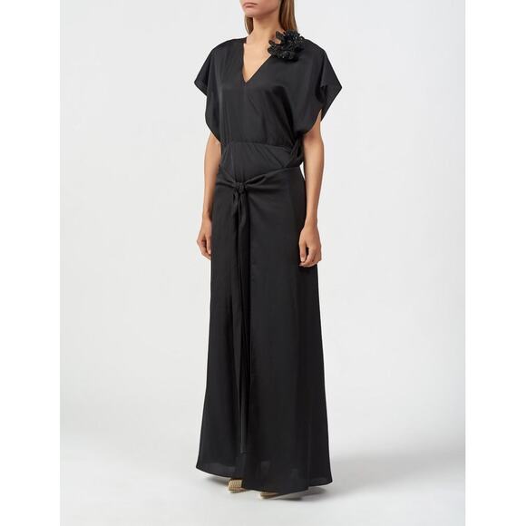 Nina Ricci Flower Gown Black - Picture 3 of 12